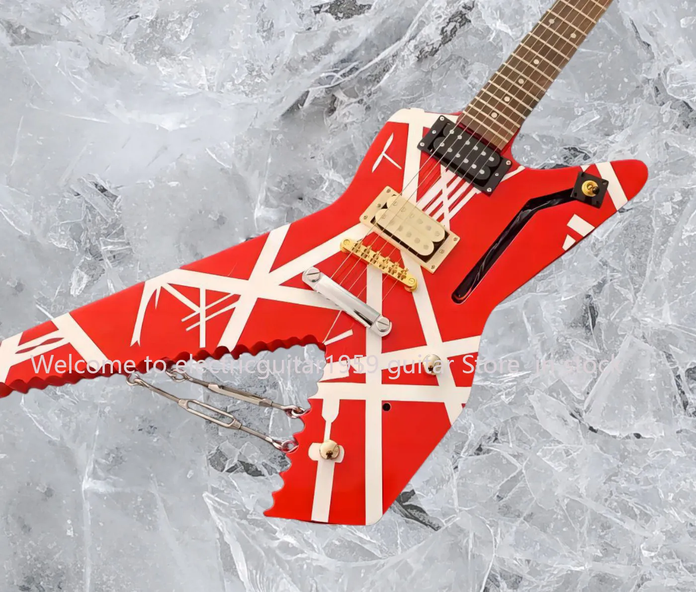 送料込 ランディ ローズ V型 ギター ポルカドット Randy Rhoads ランディ ローズ シグネチャー フライング V エレキギター ポルカ