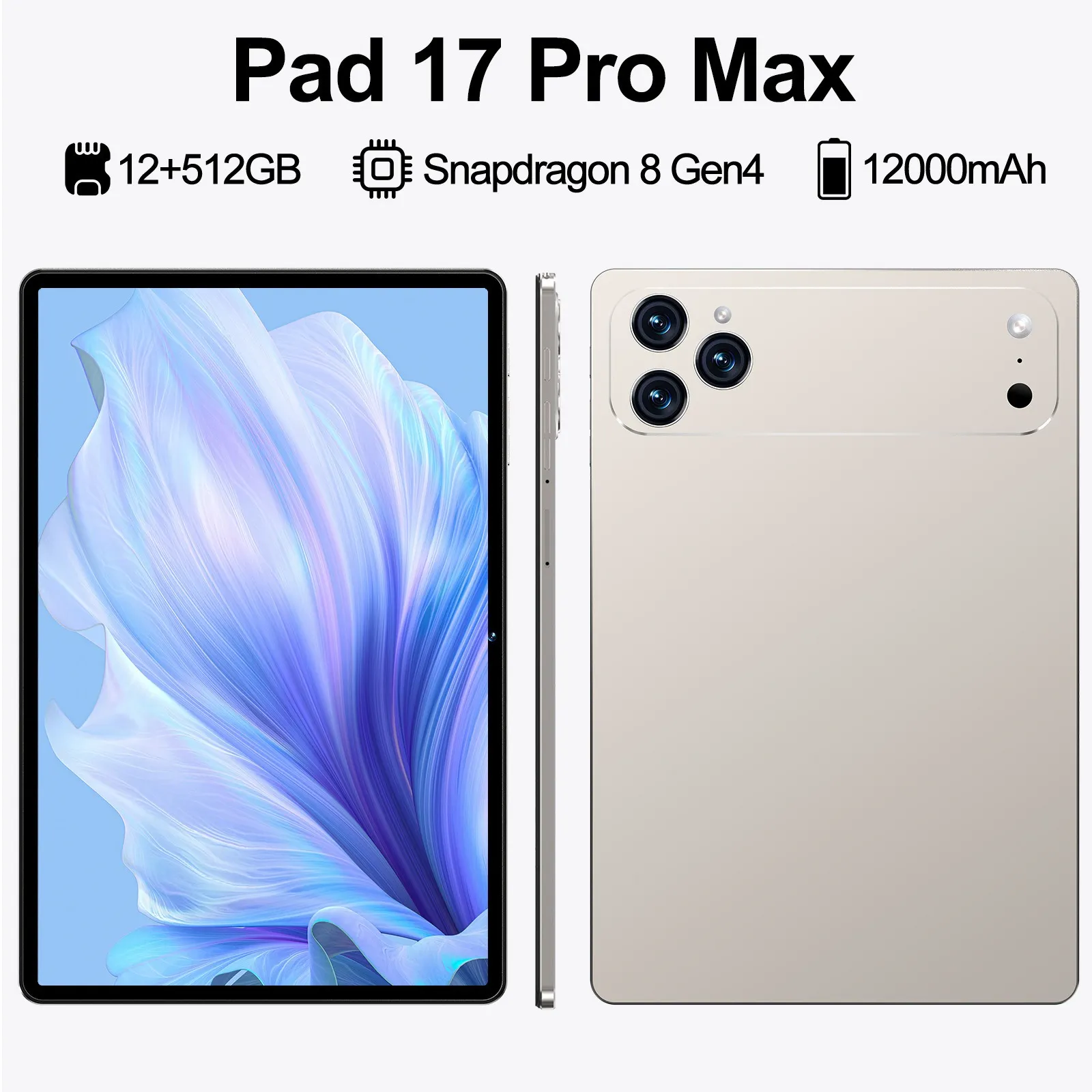 IPad 17 Pro Max 10.1 Inch Smart Tablet 12GB RAM, From Gz1680