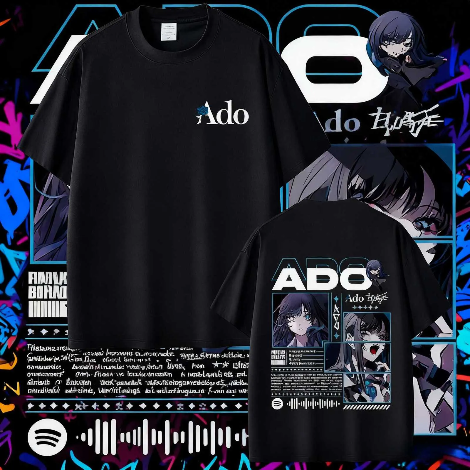 Ado Concert Merch 2025 Summer Ado World Tour Hibana Sport Style Breathable Acetate Pull ...