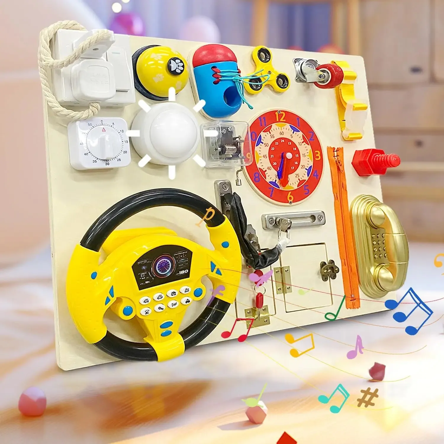 Busy Board Viaje Niños Tablero Ocupado (Busy Board) 15 En 1 De Madera Para Niños 2-4 Años - Juguete Educativo Montessori Juguete Para Niños 2 3 4 Años Busy Board Viaje Niños Tablero Ocupado (Busy Board) 15 En 1 De Madera Para Niños 2-4 Años - Juguete Educativo Montessori Juguete Para Niños 2 3 4 Años