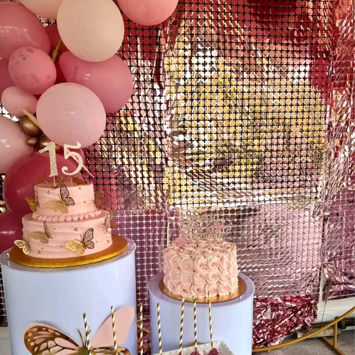 Tenda Glitterata Tende Glitterate Nere Per Feste - Confezione Da 2