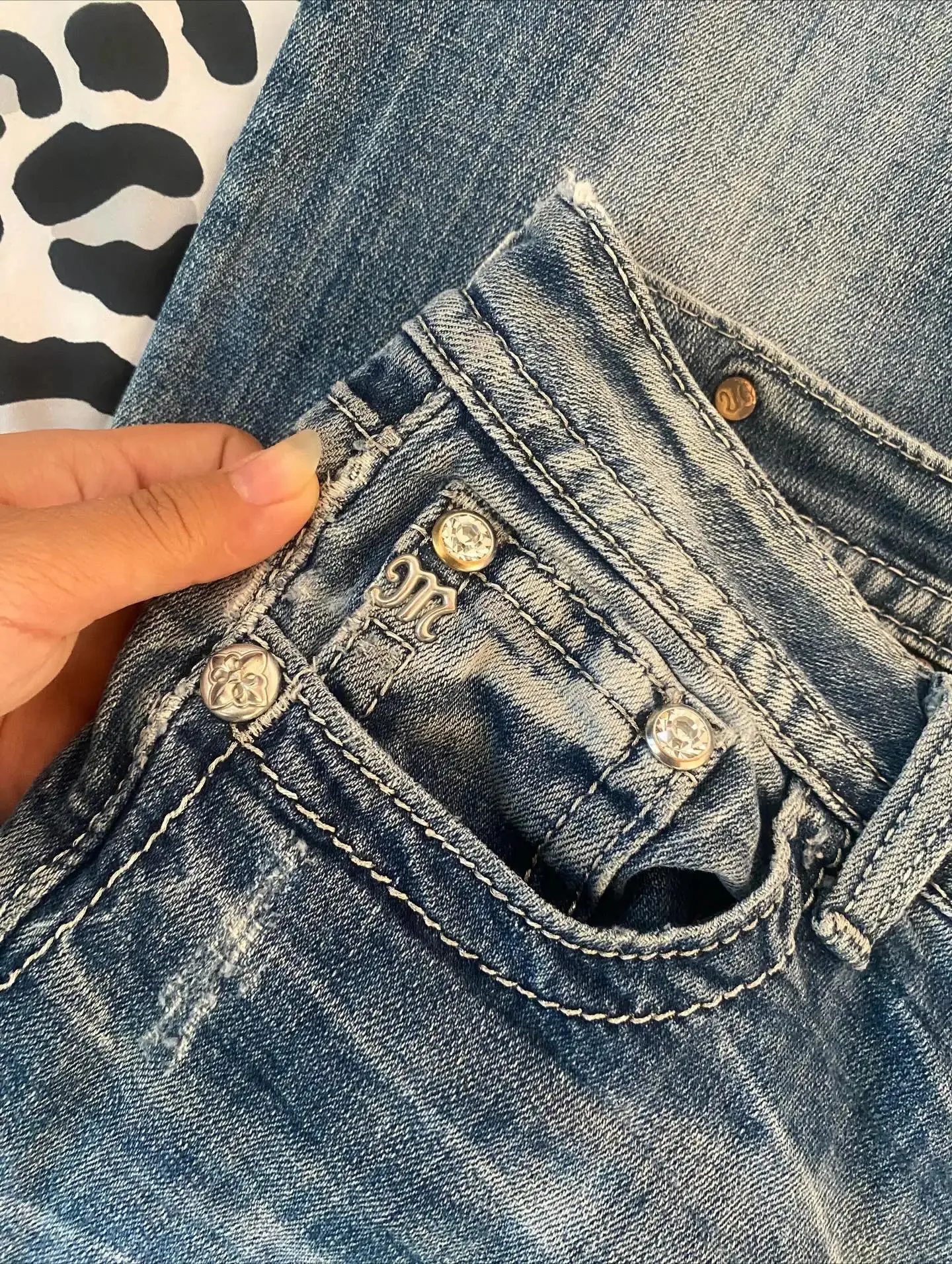 Y2K Studded Rhinestone Slim Fit Jeans For Men And... From Huan02 