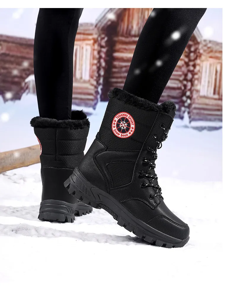 Wasserdichte Damen Wanderstiefel Designer Winter Schnürschuhe_voghion.com