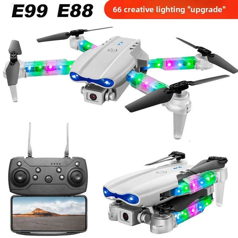 Pressure Altitude Hold Kids Drone E99/E88D – Foldable Aerial Photography RC Aircraft with Lights – 42% OFF Review