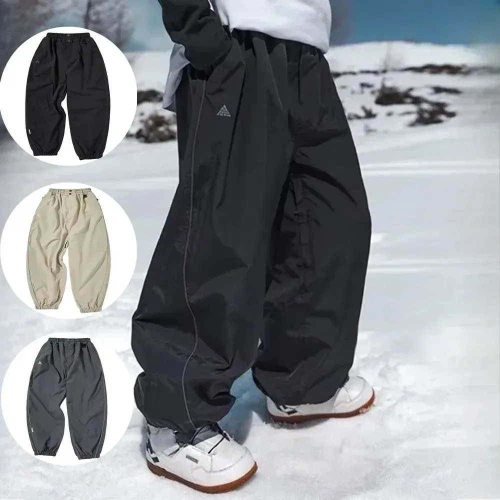 Pantaloni Da Neve Impermeabili E Antivento Per Donna – Fodera Termica, Softshell Nero Rosa – Ideali Per Sci, Snowboard E Trekking Invernale