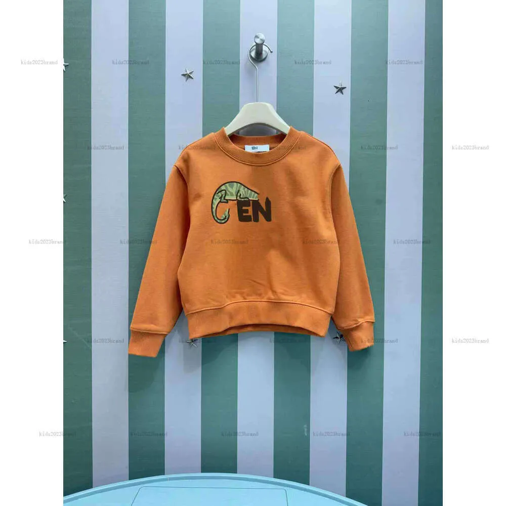 Orange pullover sweater childrens hoodies unisex cotton blend full ...