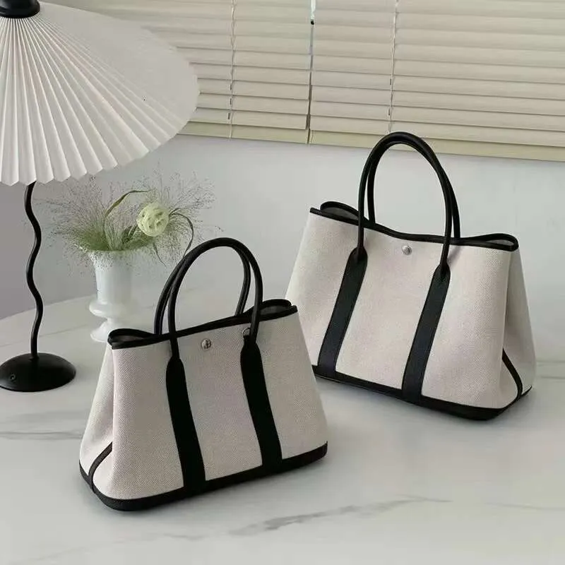Canvas Patchwrk Tp Layer Cwhide Garden Large Capacity Clr Blck Handbag Mm Cmmuter Shpping Tte Wmen Bag N_voghion.com