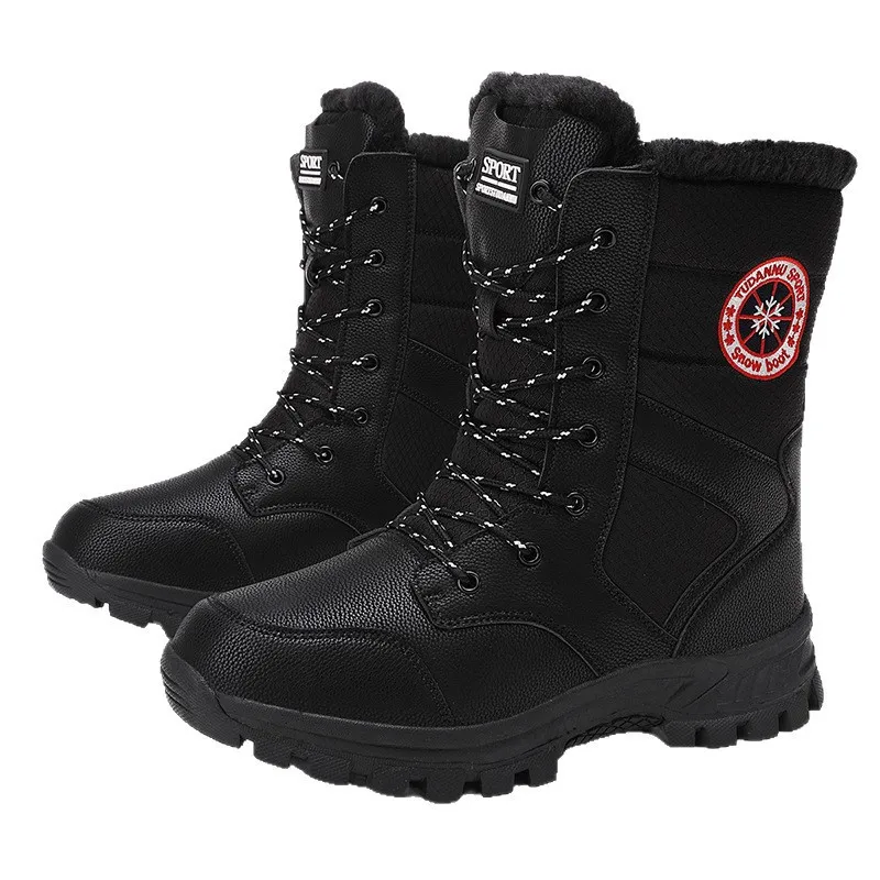 Designer-Damenstiefel, wasserdicht, Wanderstiefel für Schnee 2026, Winterstiefel, hoher Schaft, Schnürung, dicke Sohle, Outdoor-Trailstiefel_voghion.com