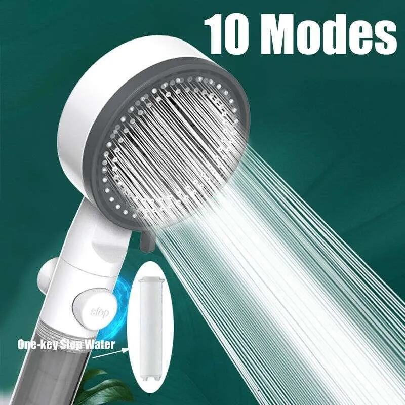 Shower Head 10 Mode High Pressure With Water Filter ... From ...