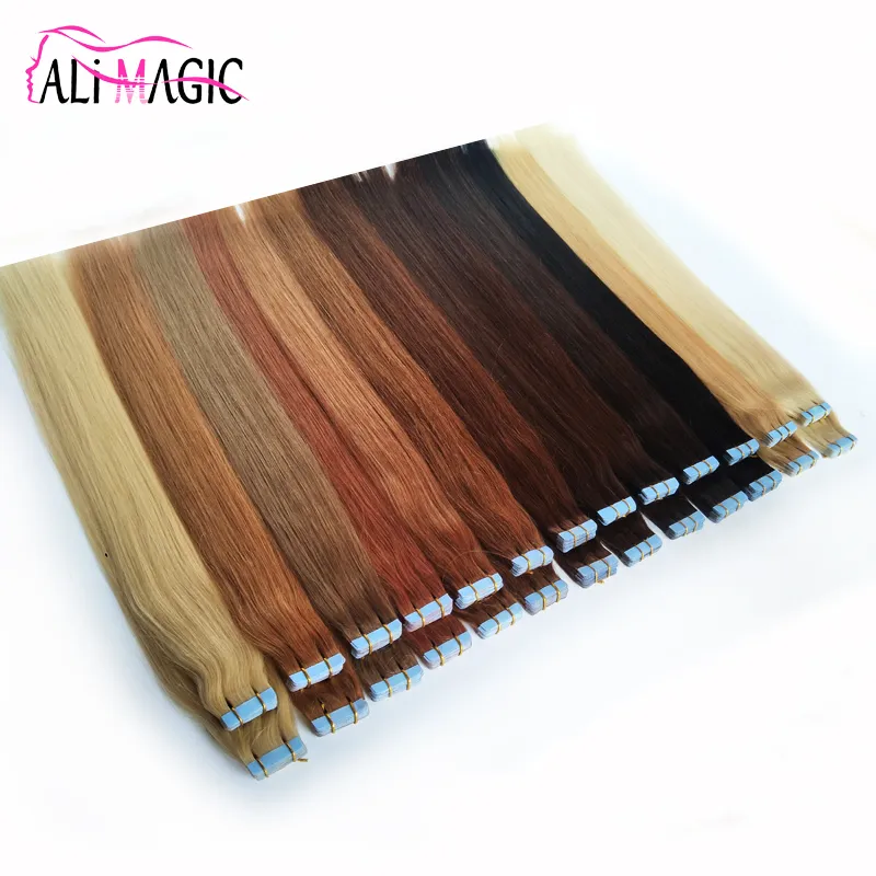 12% OFF Tape‑In Human Hair Extensions – Invisible Double‑Sided Adhesive, 100 g/40pcs – Factory Direct Sale