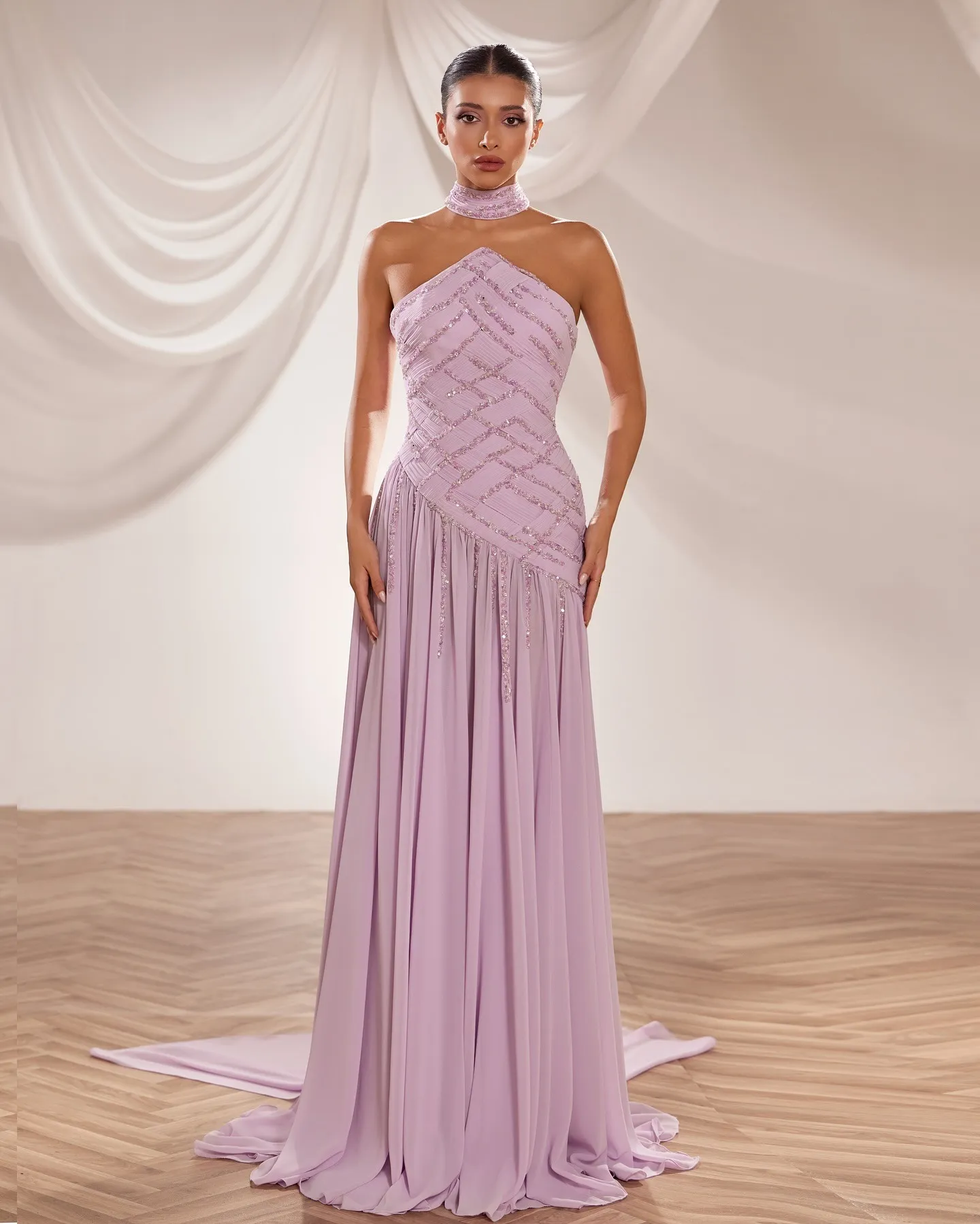 Pink Sexy Evening Dresses Sequin Chiffon Custom Made... From 92,57  |  DHgate