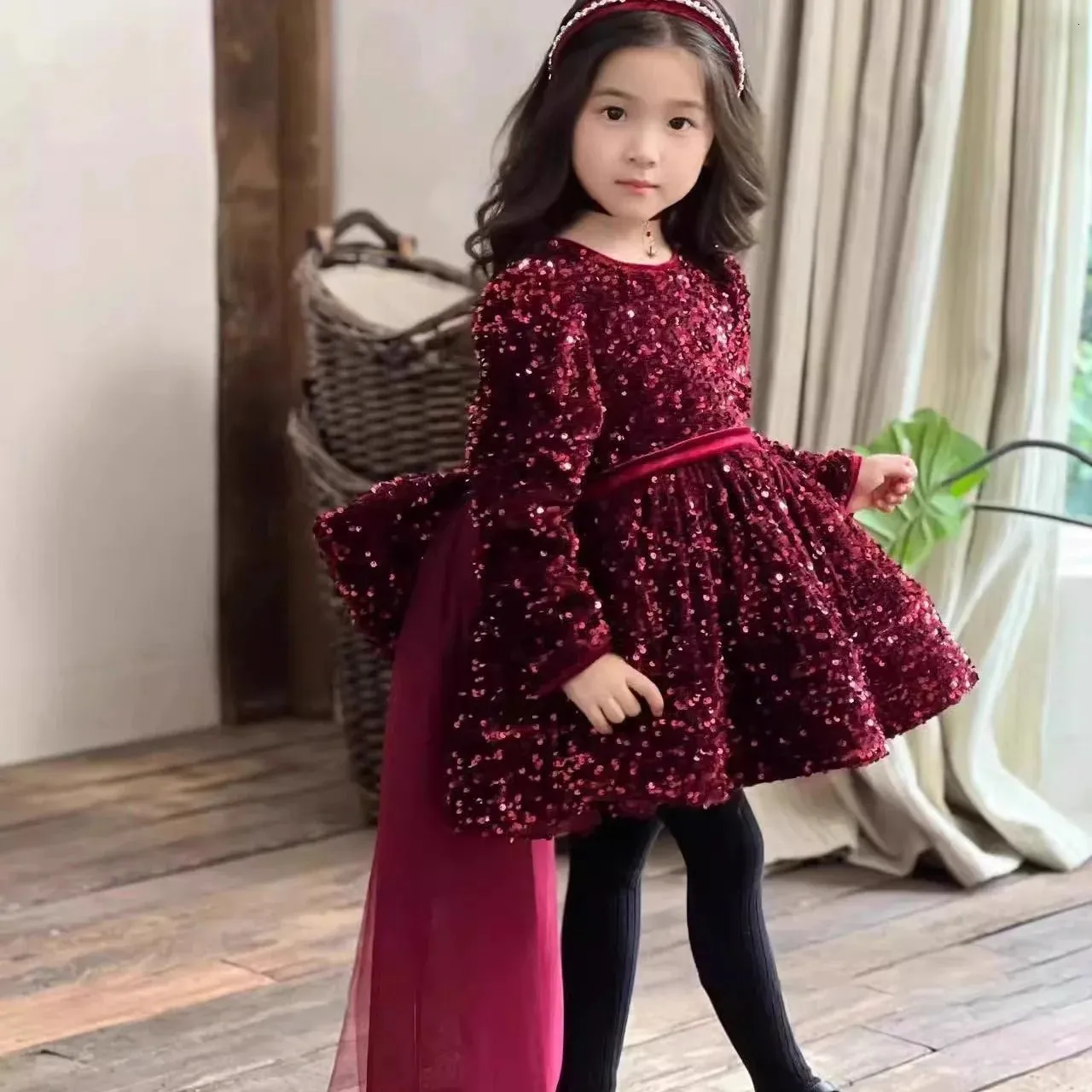 Ball Gown Long Sleeve Toddler Christmas Dress Christmas Dresses For Baby, Toddler Girls – Cheeky Plum