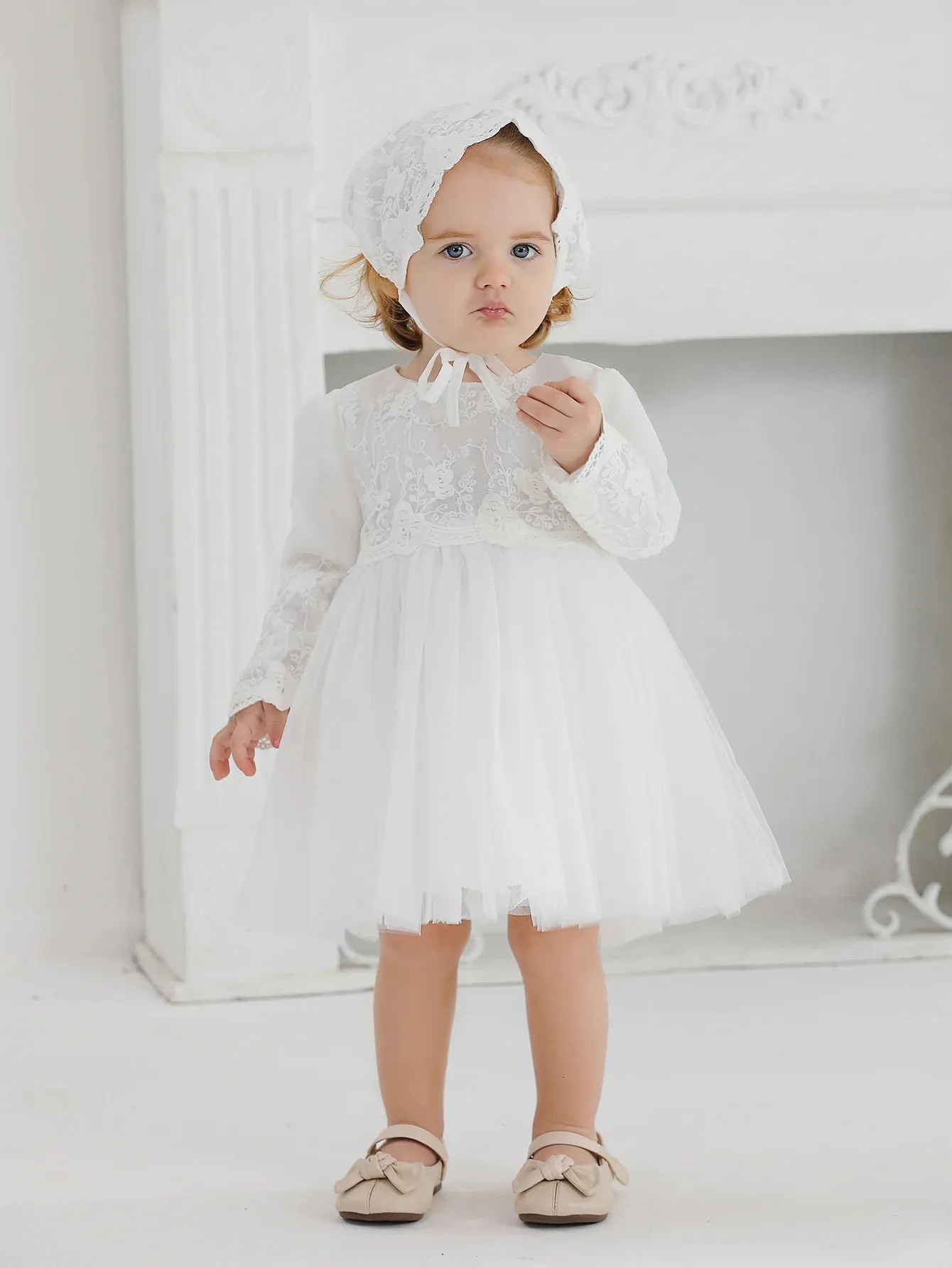 chinese dress ladies Girls Lace Baptism Dress main image 0