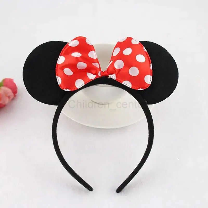 Minnie Mouse Ears Headband With Rhinestone Tiara – Black, Red Bow, Party Accessory