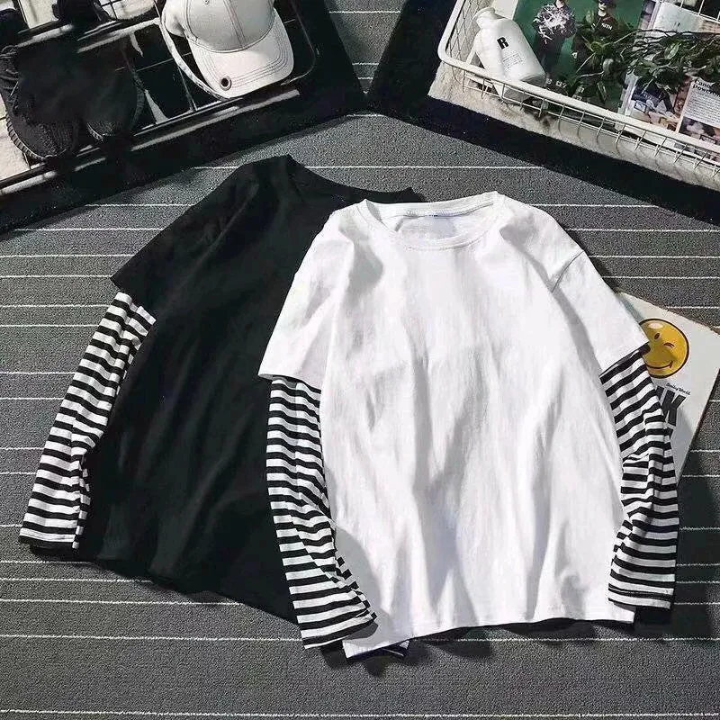 Harajuku Striped Long Sleeve T Shirt, Loose Casual Fit | DHgate