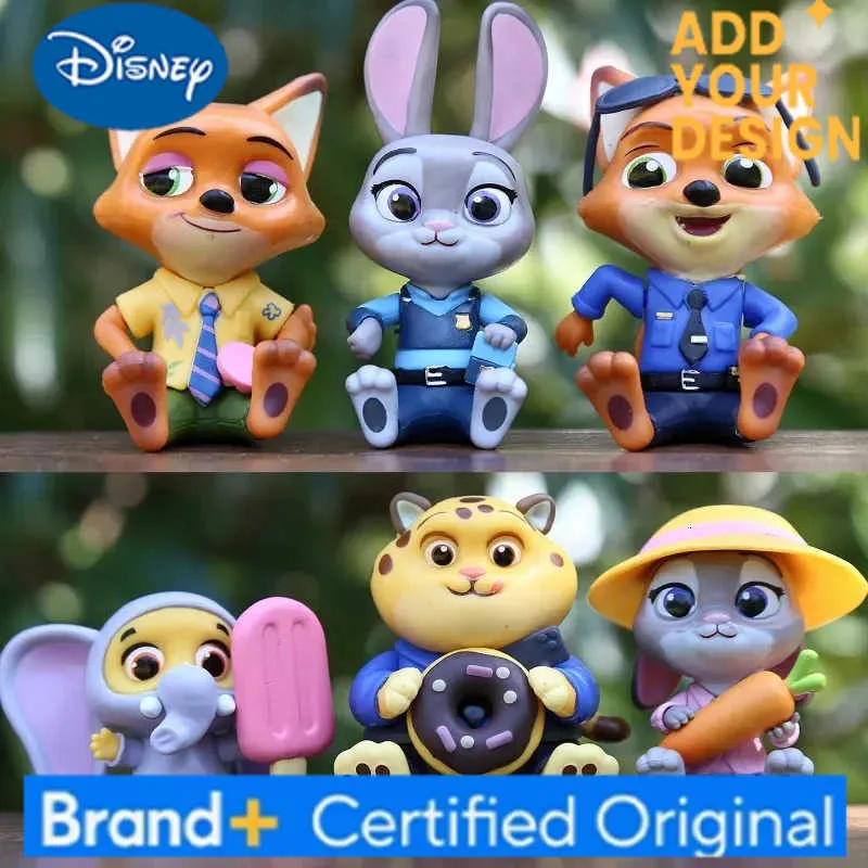 Disney Miniso 6 Adet Zootopia Judy Nick Flash Finnick Yi TL375