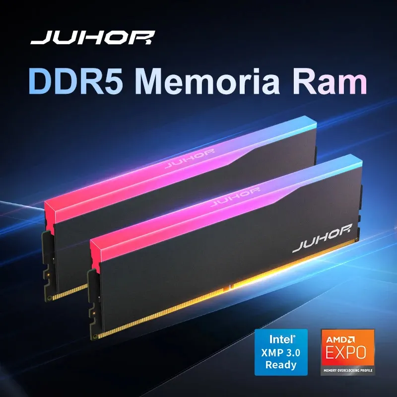 JUHOR DDR5 RGB 16GB 6000MHz Desktop PC5 DIMM Memory Module from