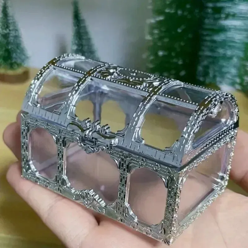 Retro Transparent Pirate Treasure Box Crystal Gem Jewelry Storage ...