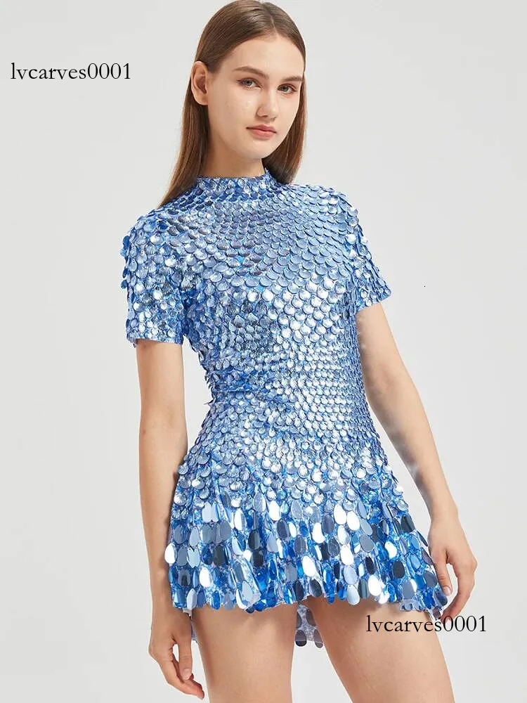 blue chic dress FAIRY SEASON Women's Vacation Cover Up Dress Pearl Shell Pattern Beach Mini Dress Crochet Ruffle Hem Swimwear Coverup for Cruise Party Black / M main image 1
