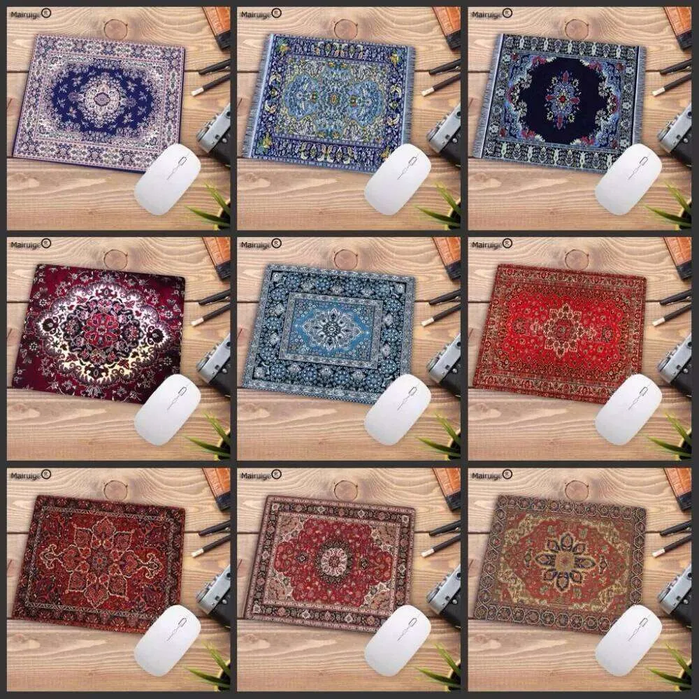 Mouse Carpet Computer Persian Carpet Computer Small Mouse Pad Flower Office Rubber 8.7x7.1 in ...