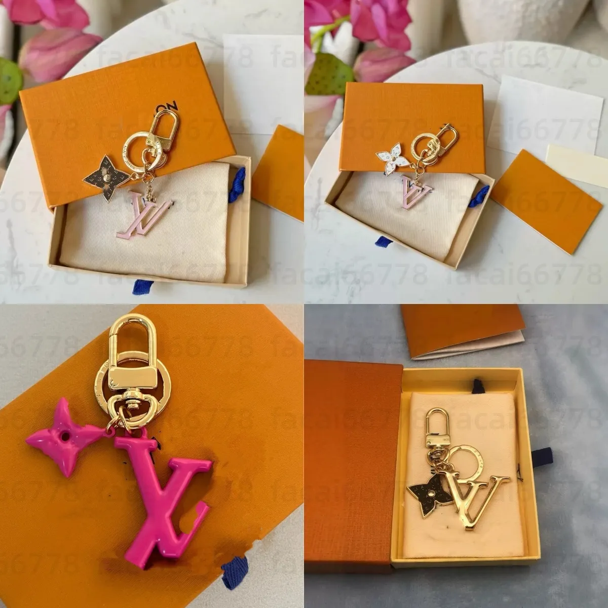 Designer Letters Luxury Keychains Gold Color Bag... From Facai66778, $4 ...