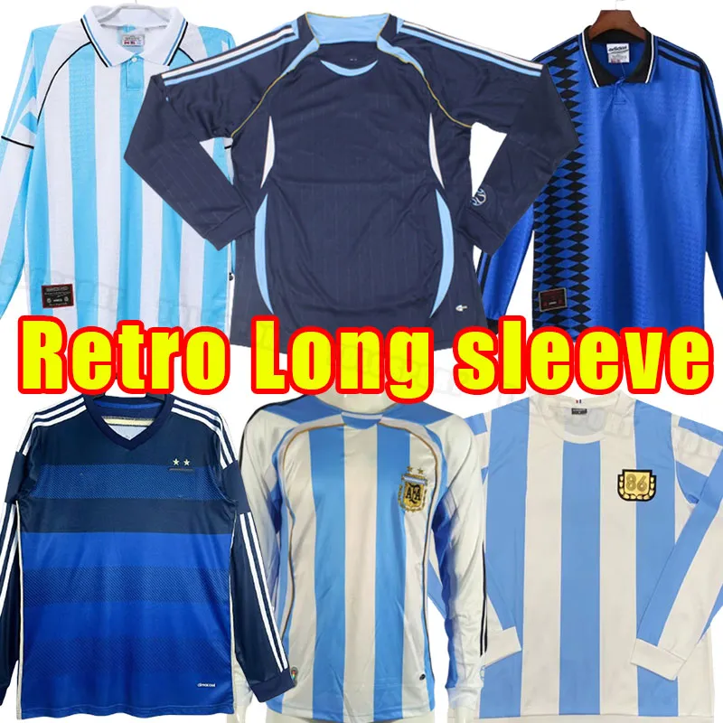 Long Sleeve World Argentina Soccer Jerseys DIEGO From Tubasport