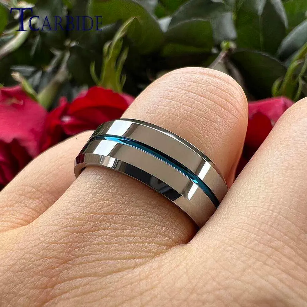 Anello Stella di David, Anello Judaica, Fascia in tungsteno