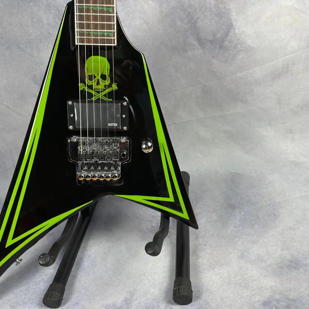 Electric Guitar Solid Body Mahogany Green with EMG Pickups and