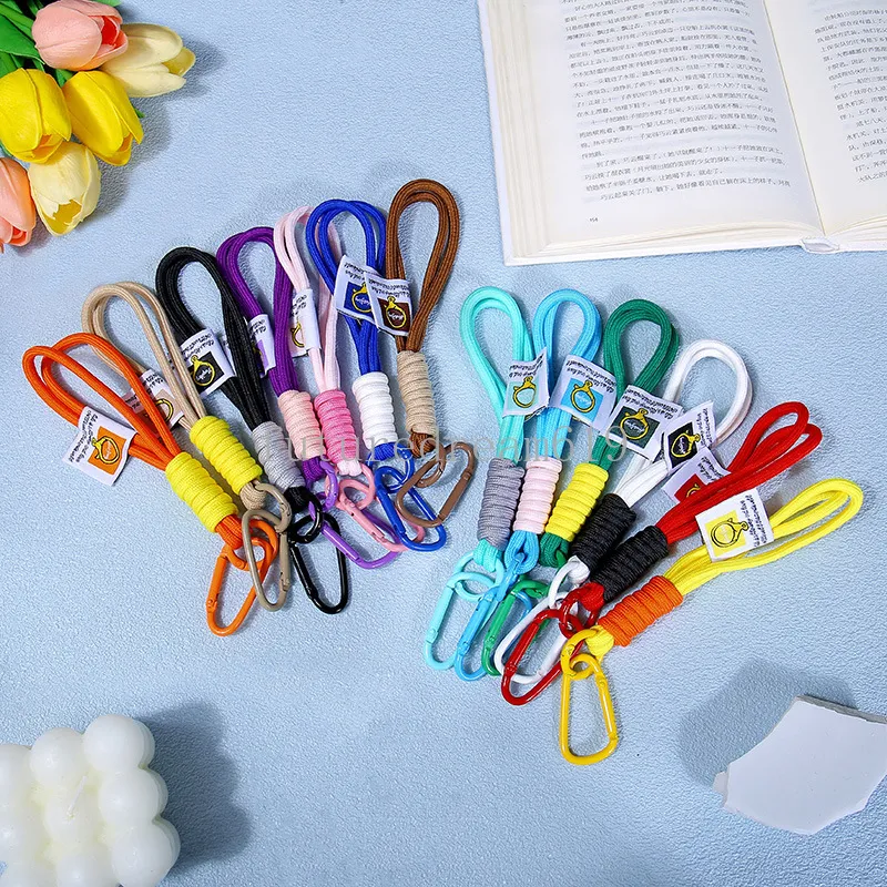 Keychain Rope Green Creative Iridescent Braided Rope Zinc Alloy Keychain Carabiner Key Ring ...
