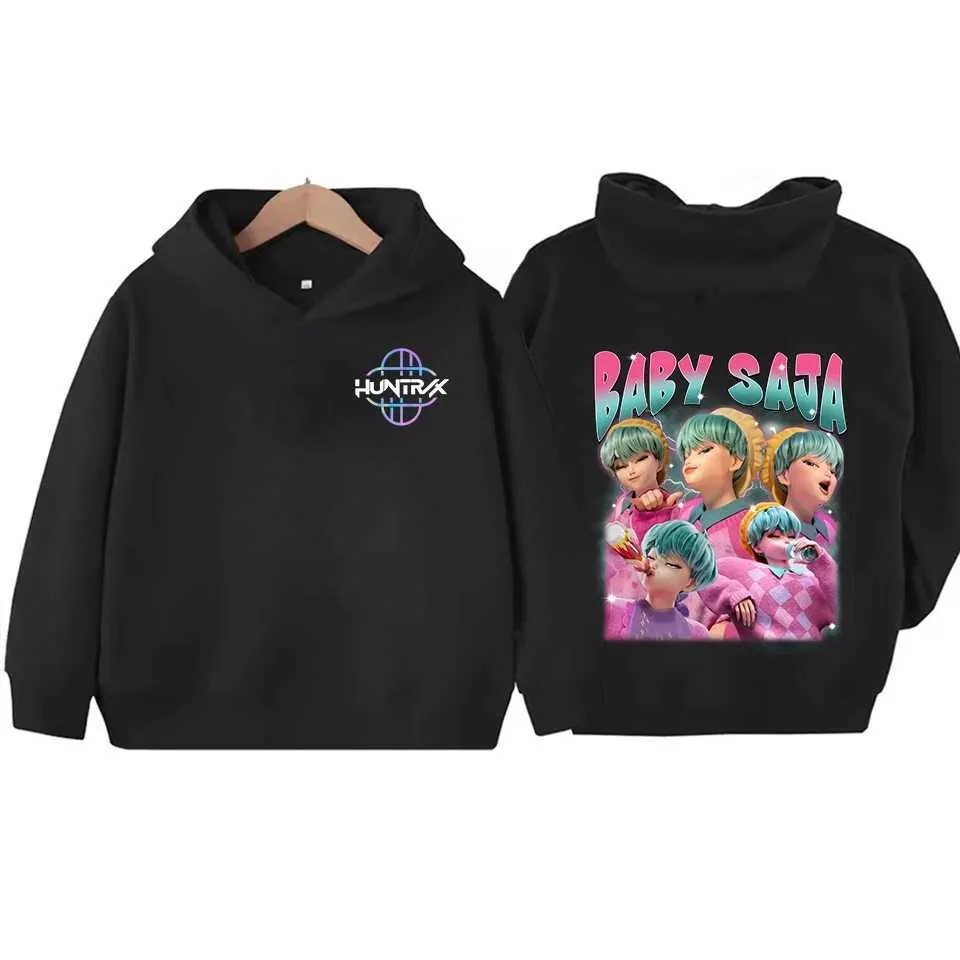 Felpa Con Cappuccio E Pantaloni Per Bambini - Motivo K-pop Demon Hunters, 2 Pezzi, Blu Navy