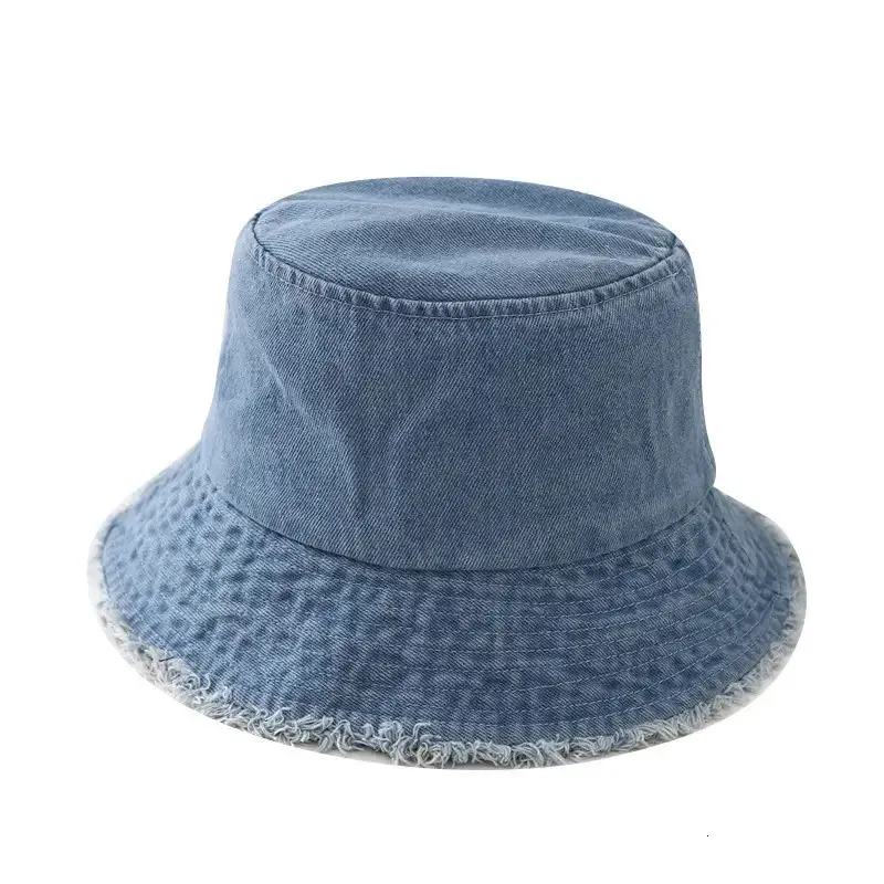 Durable Denim Bucket Hat, Foldable Cotton Fisherman Cap | DHgate display picture 2