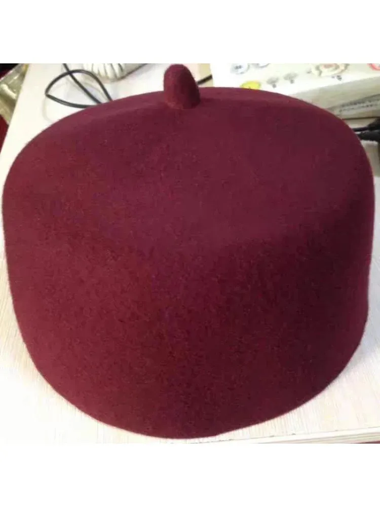 Wool Felt Beret Caps For Muslim Men Handmade Kufi Hats For  display picture 1