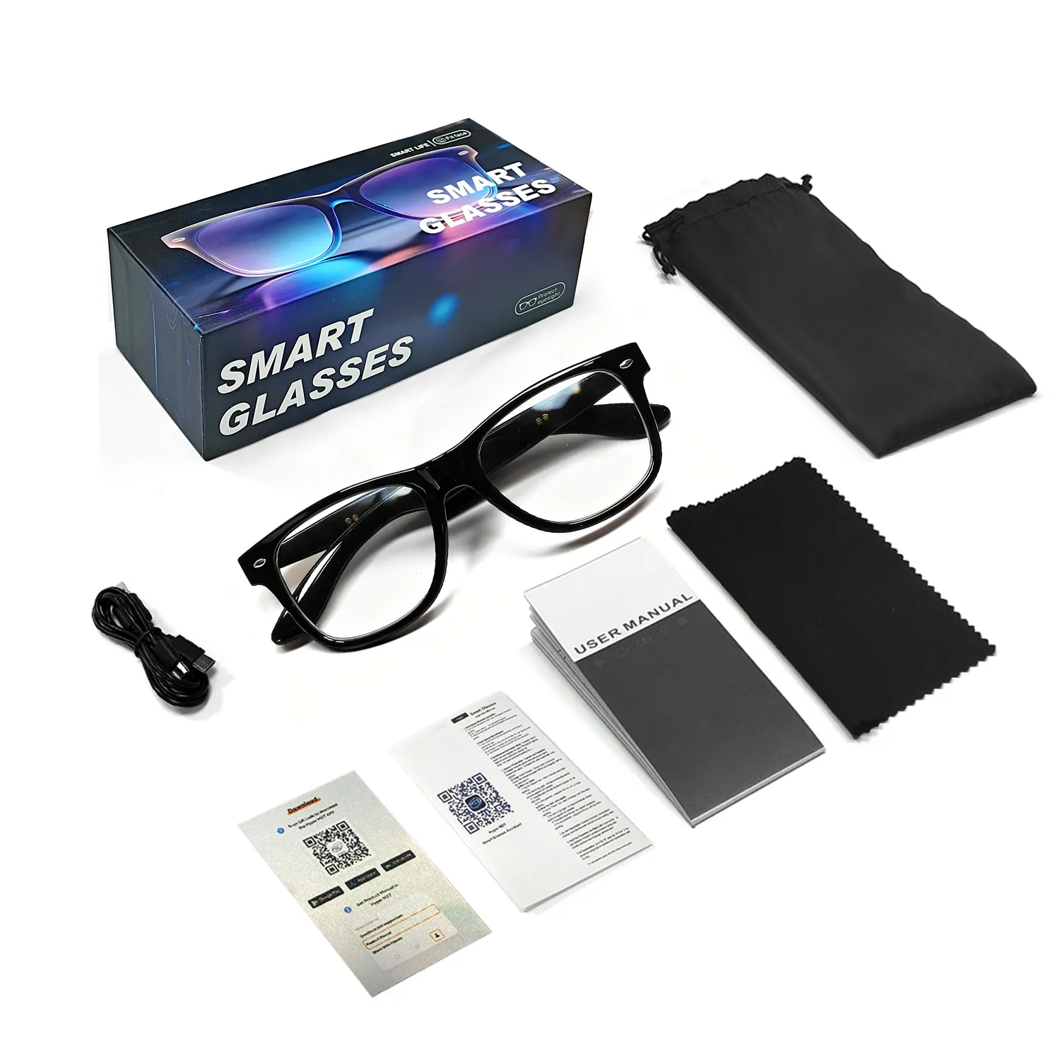 Occhiali Smart Con Fotocamera 720p, AI E Bluetooth – Registra, Ascolta Musica E Ricevi Chiamate