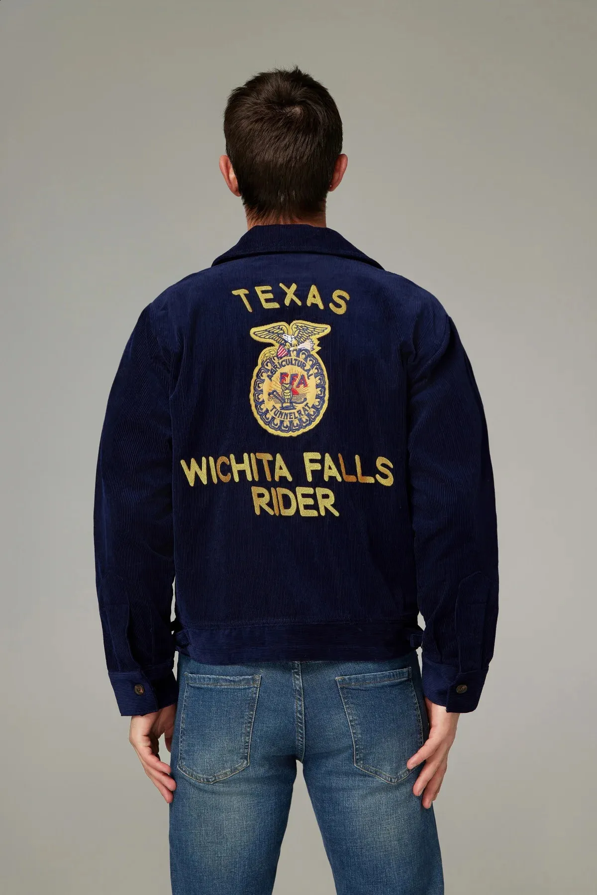 Vintage Navy Blue Corduroy Bomber Filson Jacket With... From Dou02 