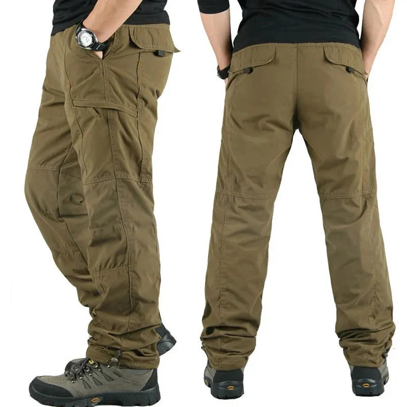 Pantaloni Lavoro Invernali Da Uomo Popoqo – Fodera In Pile, Multitasche, Neri O Blu Navy