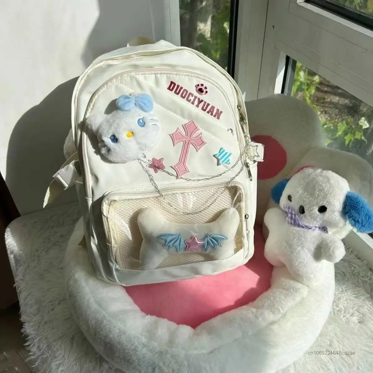 hello kitty backpack for college Sanrio Hello Kitty College Gothic Style Backpack Cartoon Teenage Girl Trend  Schoolbag Y2k Women Japan Korean Luxury Shoulder Bag H251223 from Dhgate  Backpacks