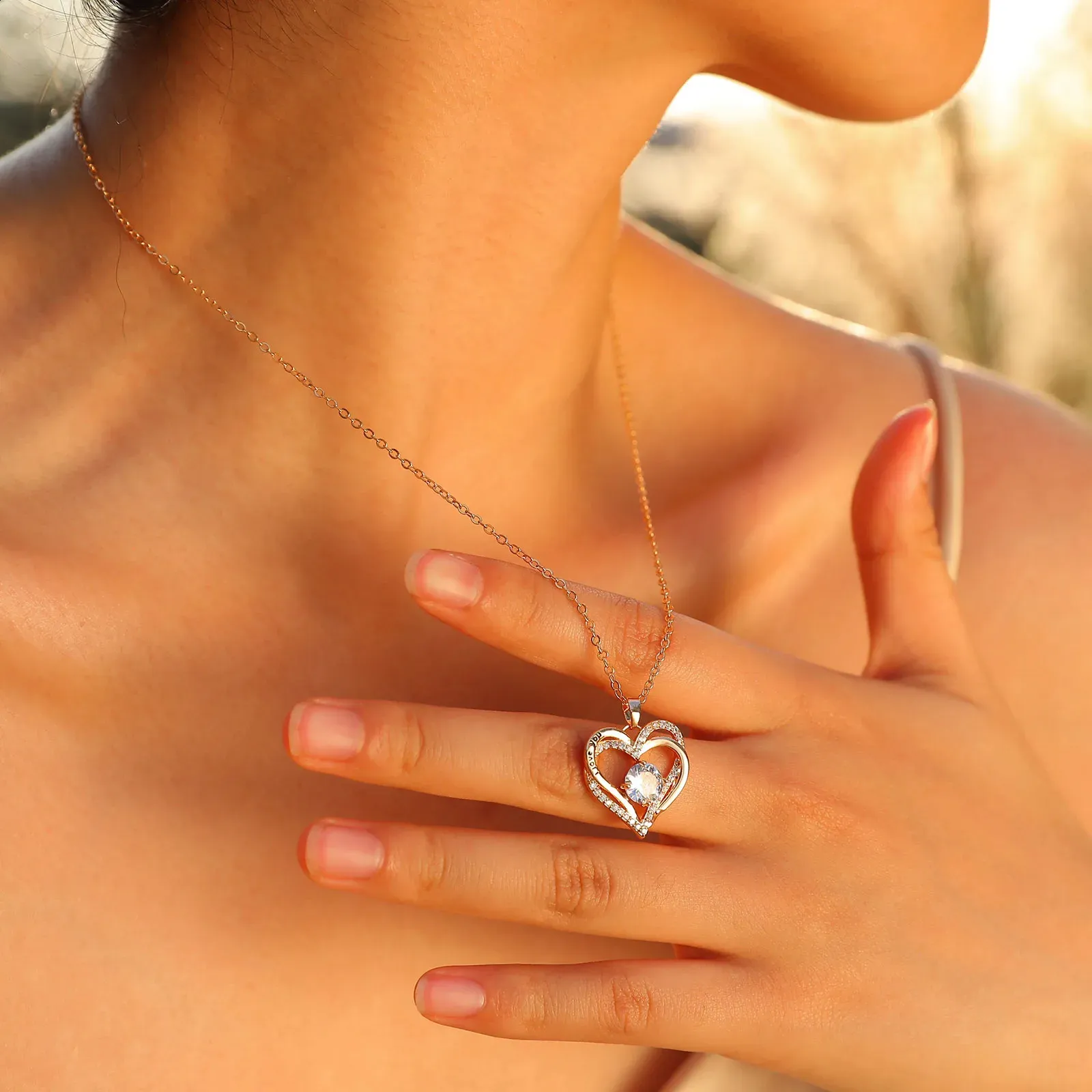 Collana Cuore Da Donna Con Pietra Di Nasca Design Raffinato Regalo Mamma, Fidanzata, Moglie Idea Festa Della Mamma Da 10,97 € | DHgate