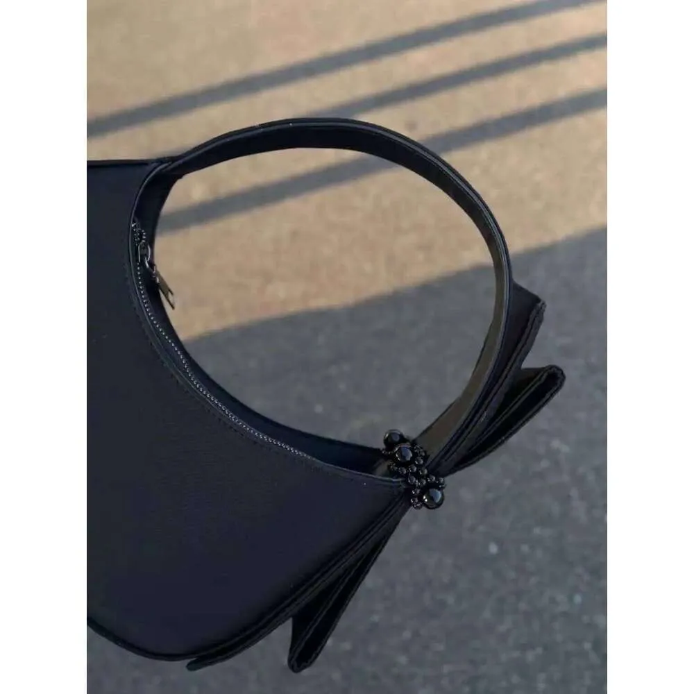 Black Half Moon Large Capacity Polyester Tote Bag with Zipper Closure ...