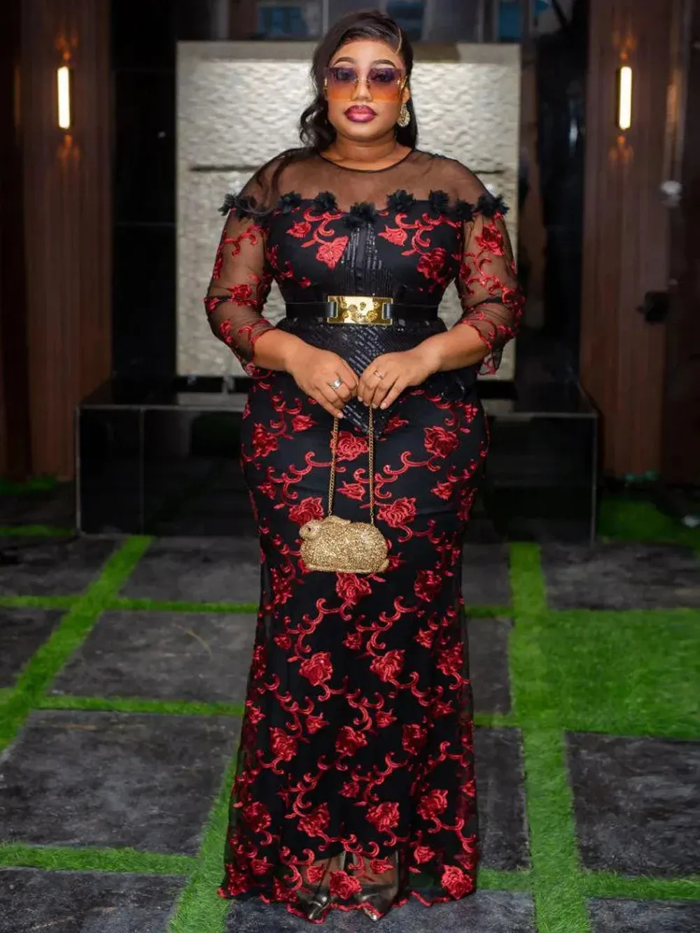 dashiki formal dress African Clothes for Women Dashiki Dress Elegant Maxi Long Wedding Evening  Dresses Plus Size African Print Clothing at Amazon Women's Clothing store