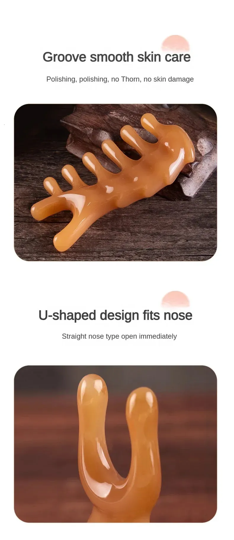 Face Lifting Gua Sha Resin Scraping Massage Tool Hand Instrument for ...