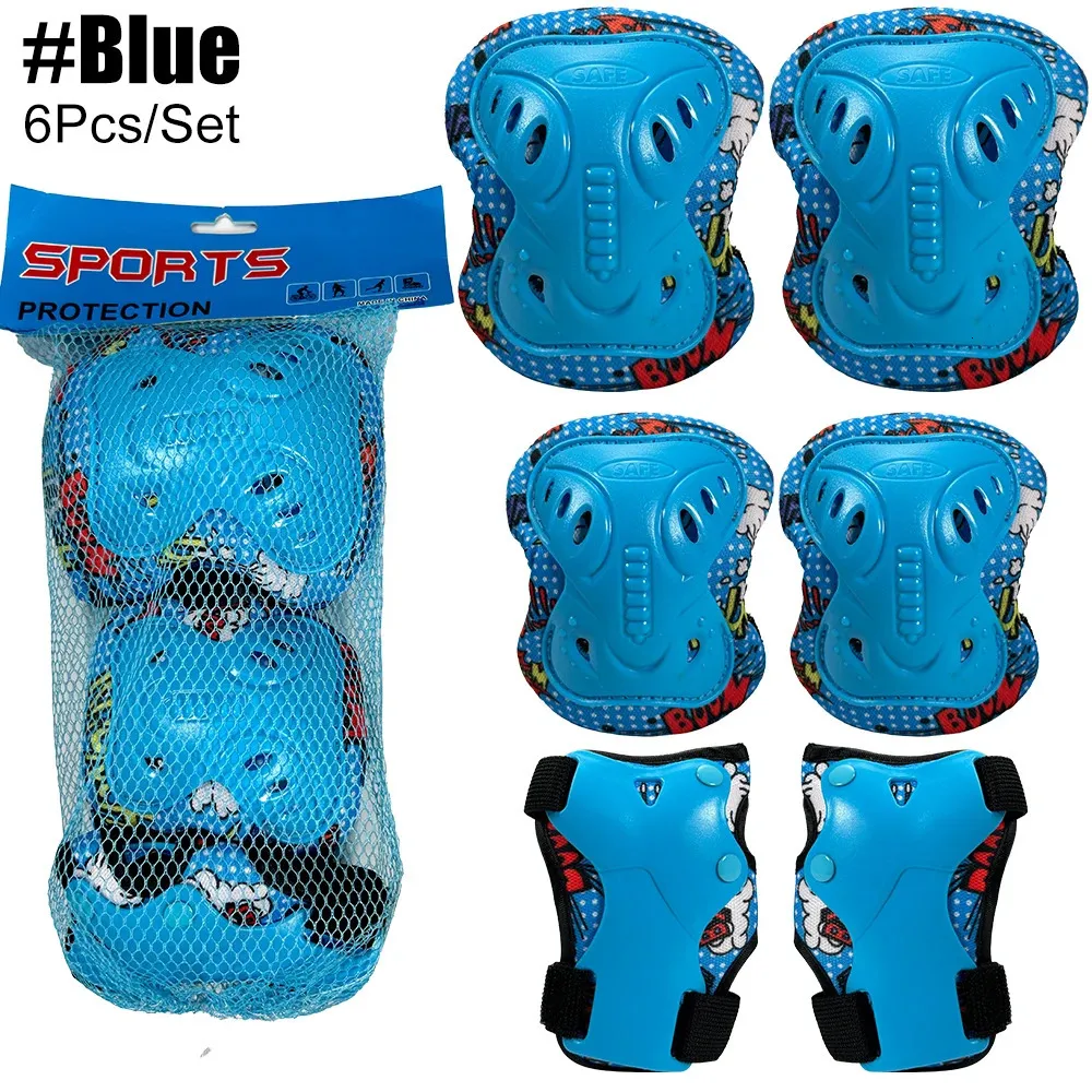 Protezioni pattini bambina - Ginocchiere Bambino 6-in-1 Skateboard in linea 3-12