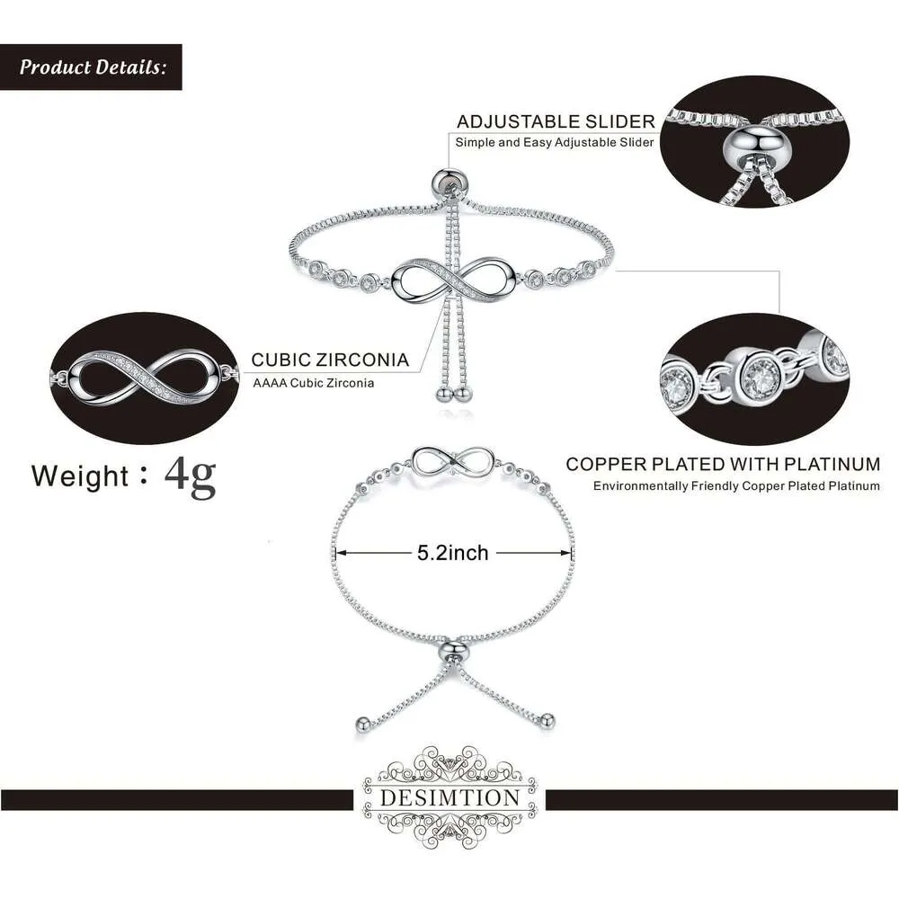 Adjustable Figure 8 Mobius Bracelet Luxury Jewelry_voghion.com