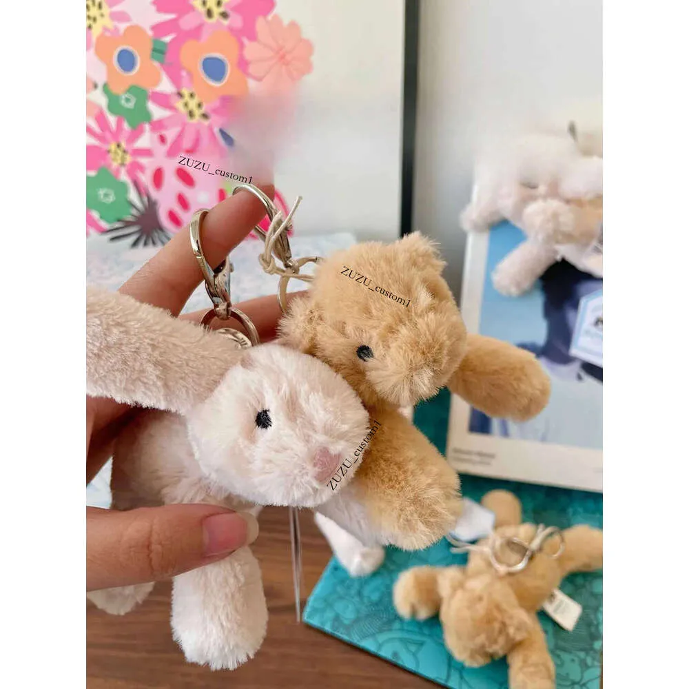 Smudge Rabbit Keychain Smudge Rabbit Plush Toy Keychain Soothing Soft Stuffed Animal Doll With ...