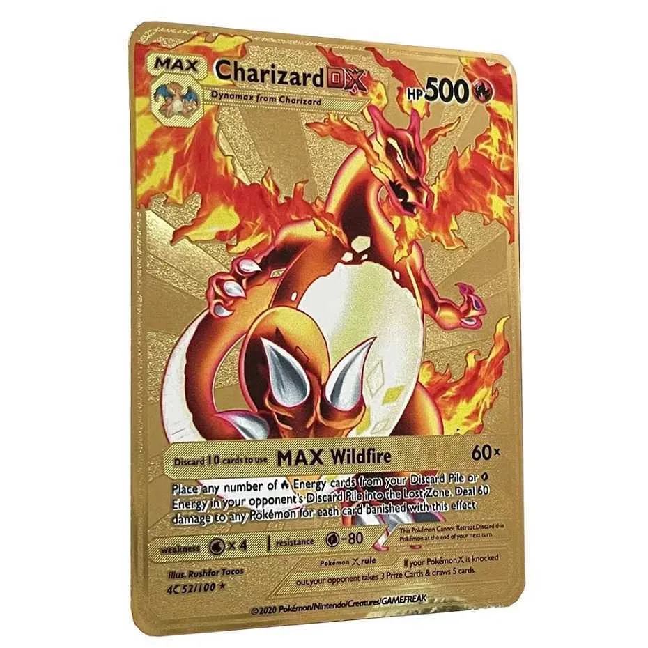 pokemon charizard dx card Pokmon Commemorate your favorite Pokemon with this Charizard 2018 Pokemon Celebrations Metal Card #4 Card Pokmon Charizard DX Gold Max