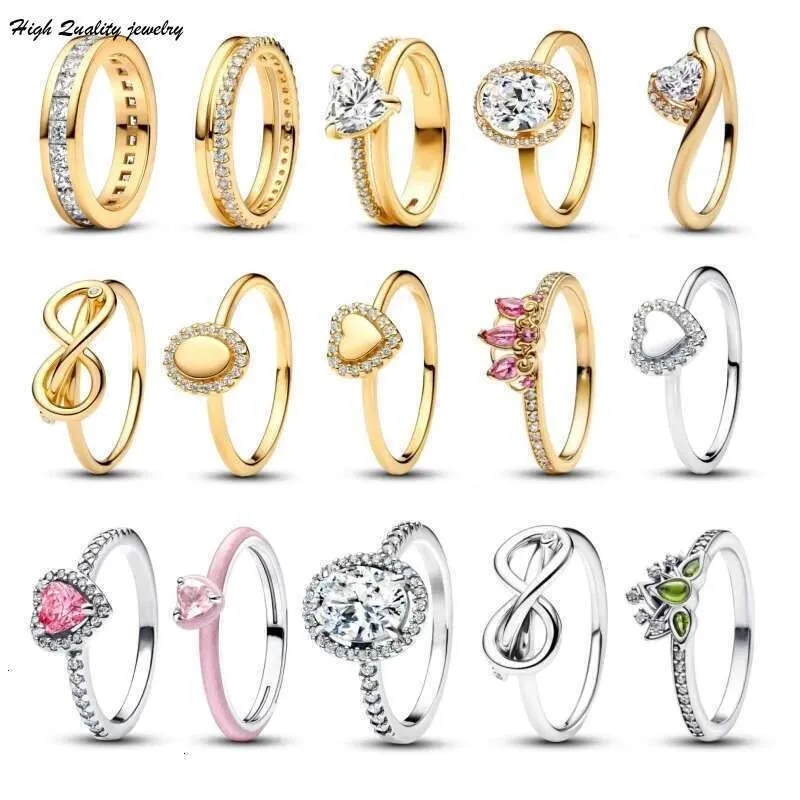 Engravable Heart Halo Double Band Eternity Ring For Anniversary_voghion.com