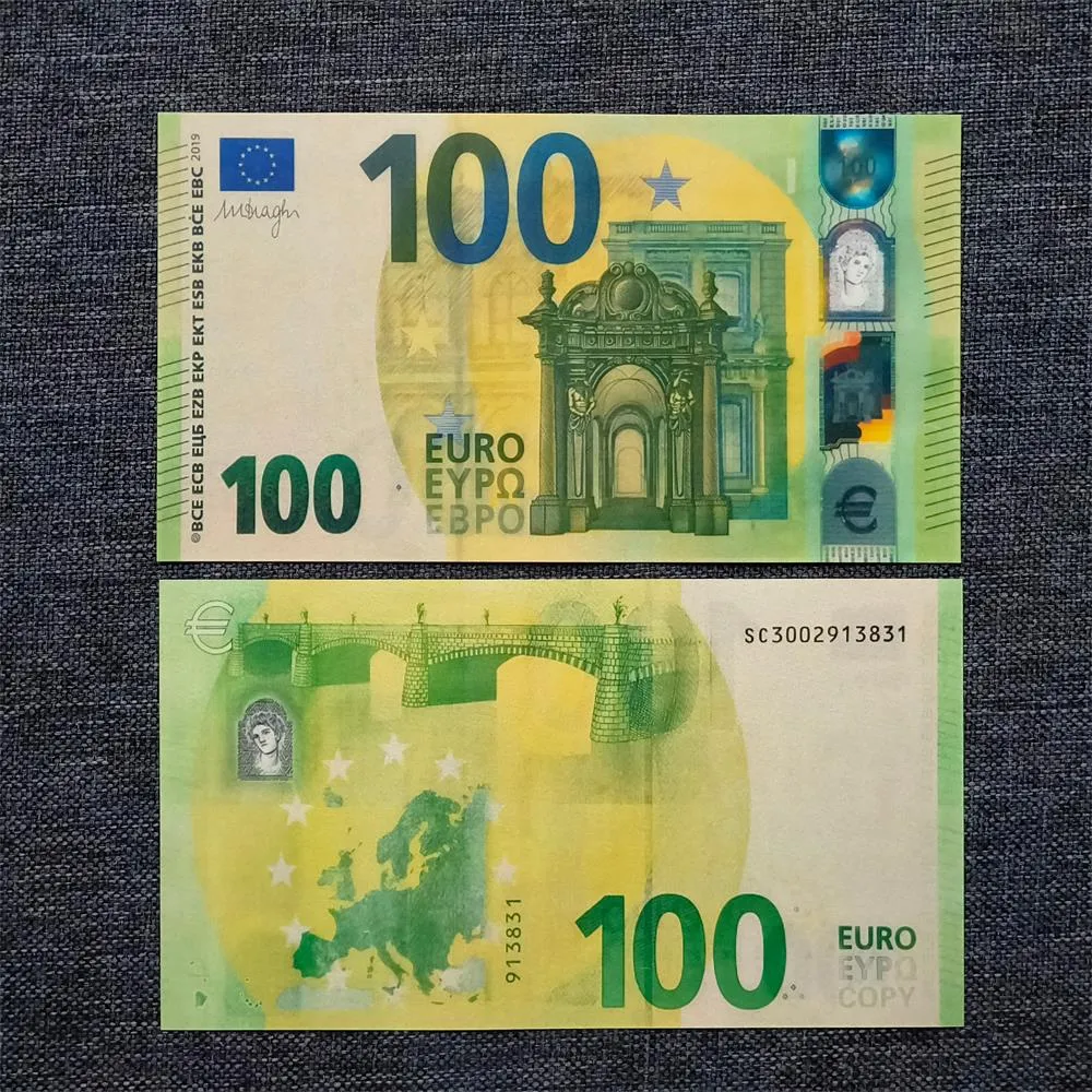 ✓ DHgate 3A 유로 소품 영화 돈 지폐 사실적인 필름 효과 장난감 통화 세트 5 500 노트 영화, 극장, 사진용 레이저 인쇄  50% 크기 67x36mm | 신상품 기타 축제 & 파티 용품