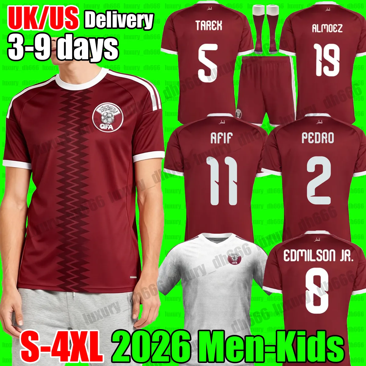 4XL ワールドカップ 2026 カタール サッカー ジャージ ホーム アウェイ 