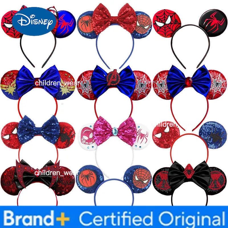 Disney Mickey Mouse &amp; Marvel Spider Man Sequin Ear... 