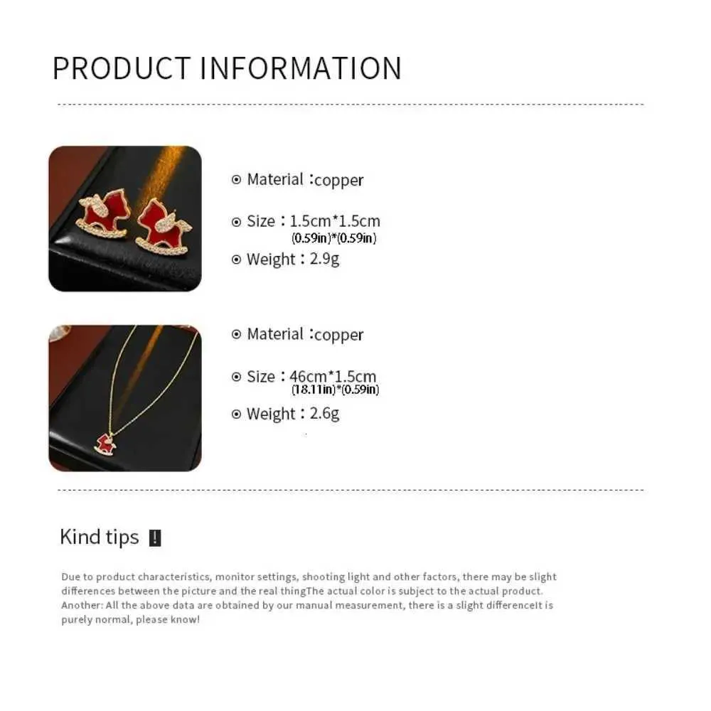 Parure collier pendentif cheval et boucles d oreilles zircon_voghion.com