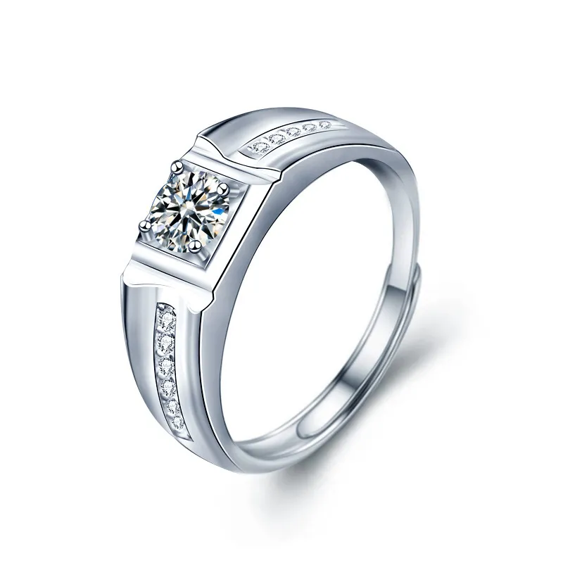 Nieuwe bijpassende ringen voor stellen met kleine moissanite kubusvormige snoepring, accessoire met textuur, Valentijnsdagcadeau, kunstmatig gekweekt._voghion.com